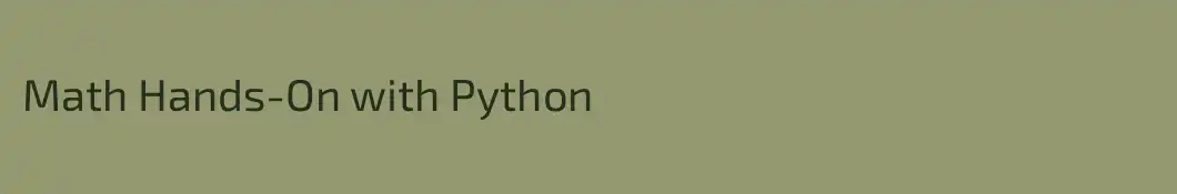 Math Hands-On with Python
